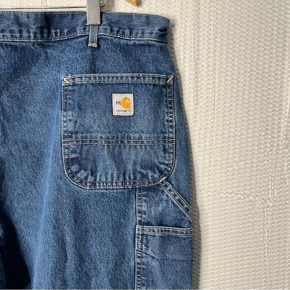 Carhartt FR Relaxed Fit HRC2 Utility Work Jeans Size W46 L34 - Picture 2 of 11
